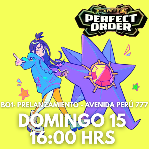 3 Prelanzamiento Perfect Order- Domingo 15 de Marzo de 2026, 16PM
