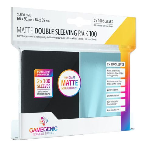 Protectores Gamegenic MATTE Double Sleeving pack 100