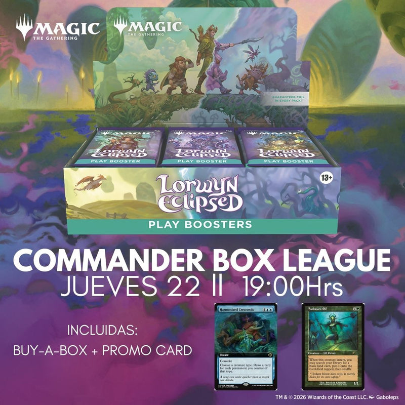 Lorwyn Eclipsed - Play Booster Display INGLÉS + Commander Box League