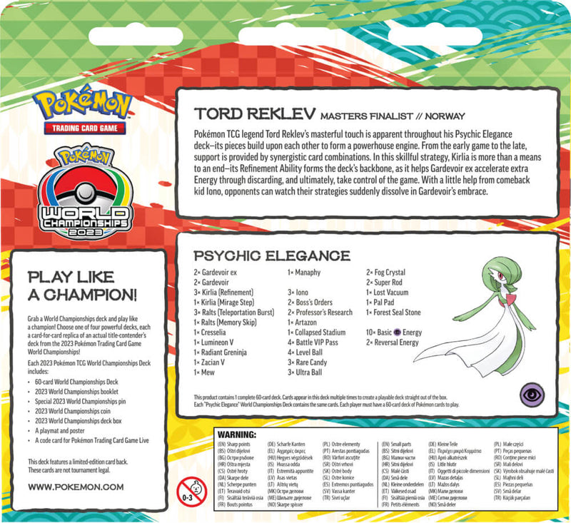 Pokémon TCG World Championships 2023 Deck  – Tord Reklev – Psycho Elegance Inglés