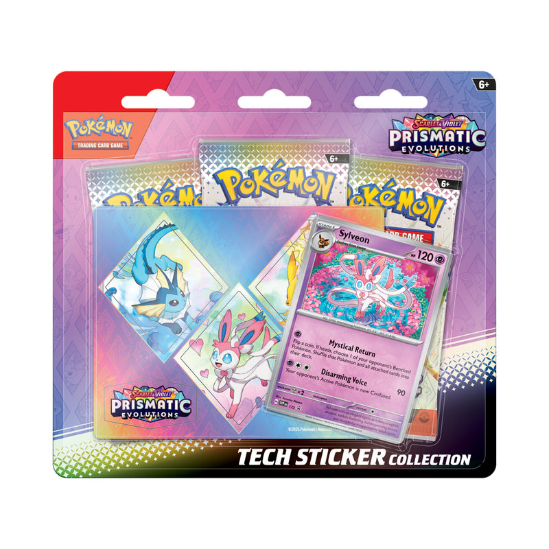 PREVENTA - Pokémon TCG - Prismatic Evolutions - Tech Sticker Collection - Español