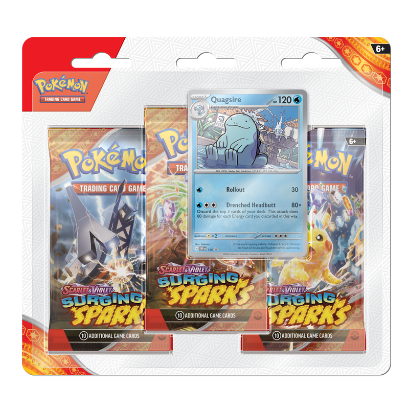 Pokemon TCG - Surging Sparks - Blister 3 sobres Inglés