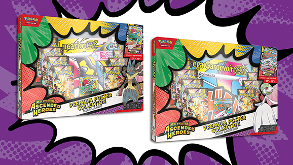 PREVENTA Ascended Heroes: Premium Poster Collection MEGA LUCARIO INGLÉS