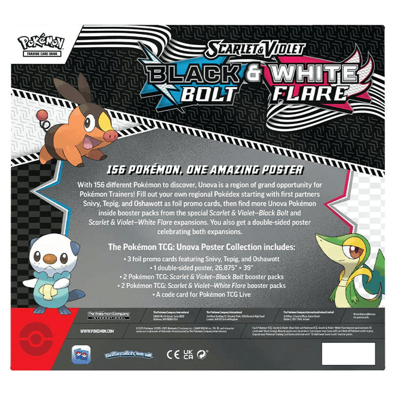 Pokemon TCG Scarlet & Violet - Black Bolt & White Flare - Unova Poster Collection Ingles