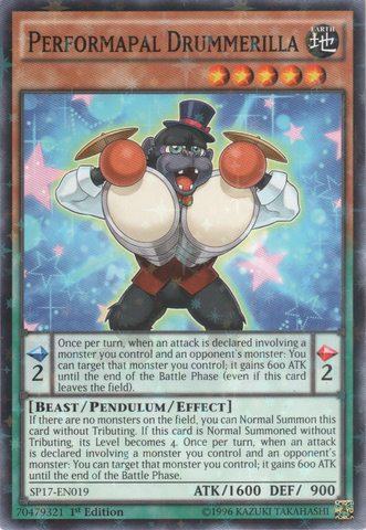 Performapal Drummerilla (Starfoil) [SP17-EN019] Starfoil Rare