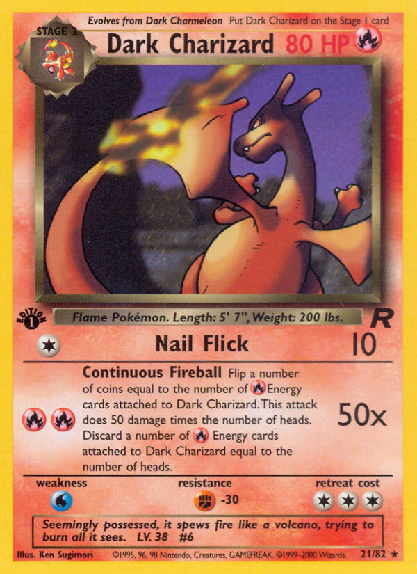 FIRST EDITION deals Pokemon Dark Charizard 21