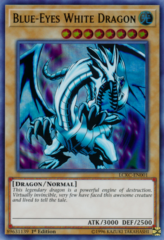 Blue-Eyes White Dragon (Version 2) [LCKC-EN001] Ultra Rare