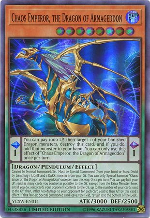 Chaos Emperor, the Dragon of Armageddon (SR) [YCSW-EN011] Super Rare