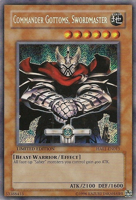 Commander Gottoms, Swordmaster [HA01-EN013] Secret Rare