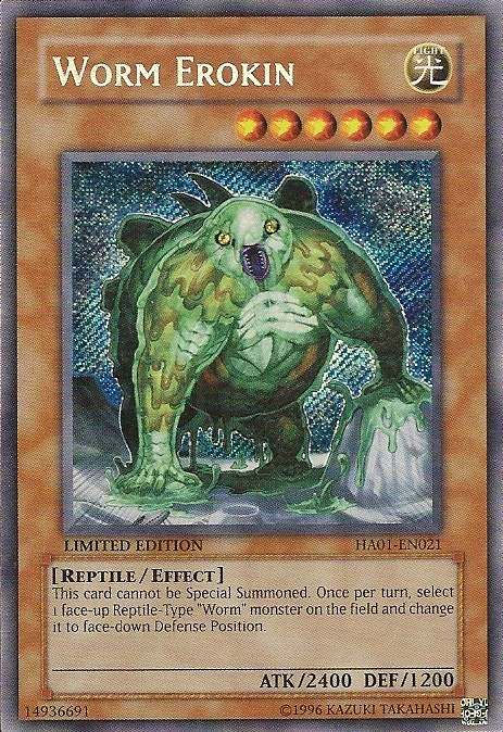 Worm Erokin [HA01-EN021] Secret Rare