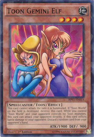 Toon Gemini Elf (Shatterfoil) [BP03-EN014] Rare